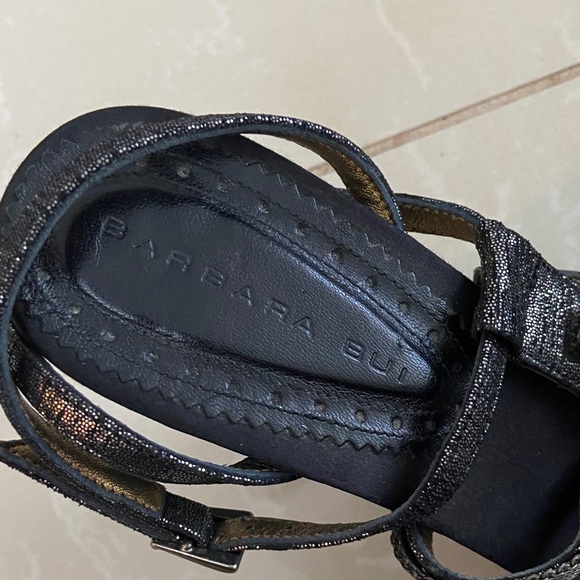 Barbara Bui Black and Silver Strappy Heels - Picture 2 of 4